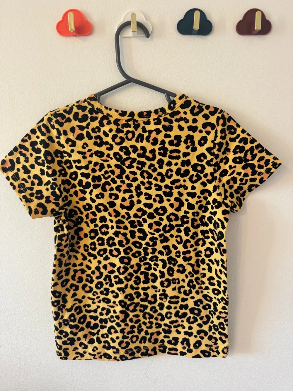 Kids' Yellow Leopard-Print Short Sleeve Tee by